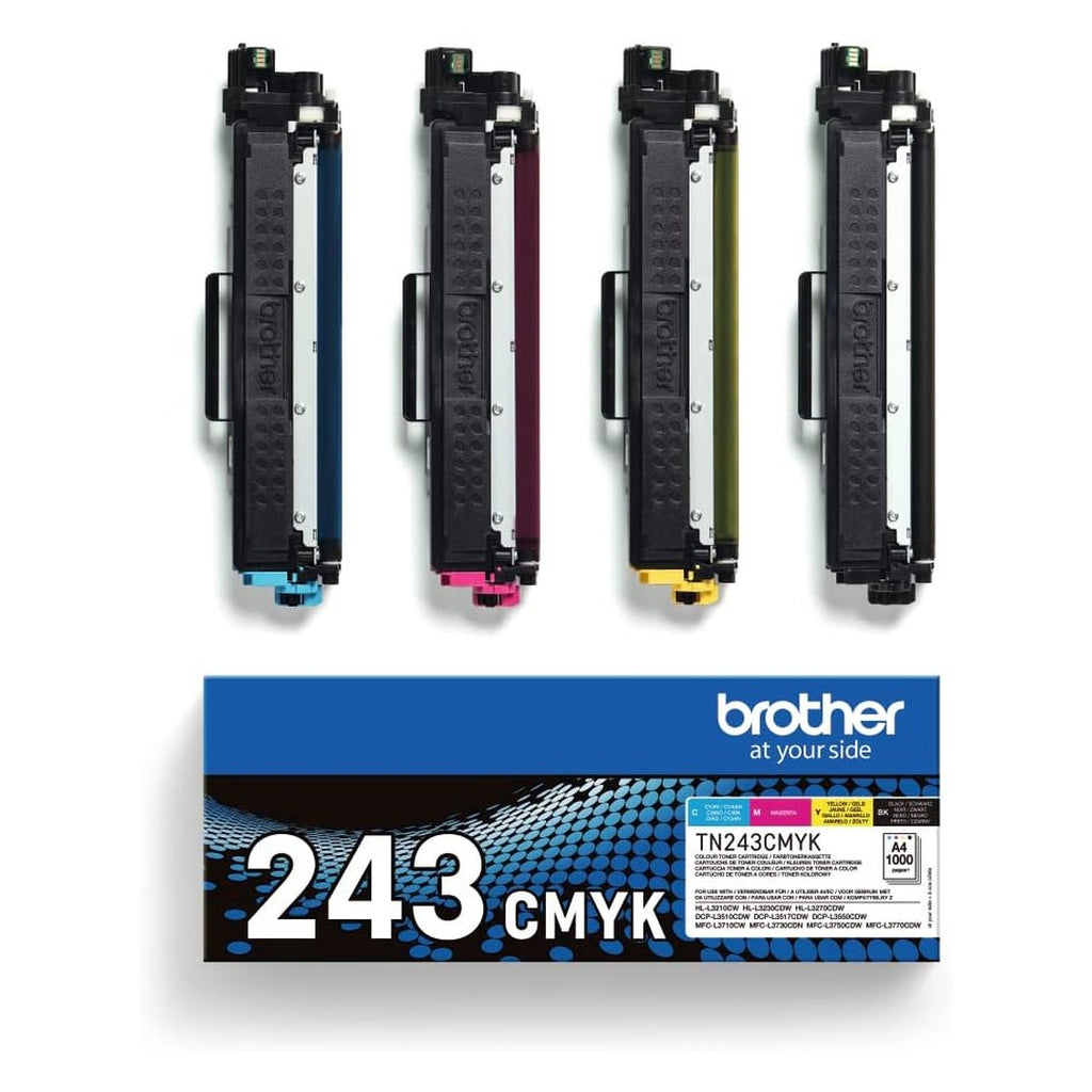 Brother TN-243CMYK Original Toner Multipack Schwarz/Cyan/Magenta/Gelb (4er-Pack) – Originalverpackung