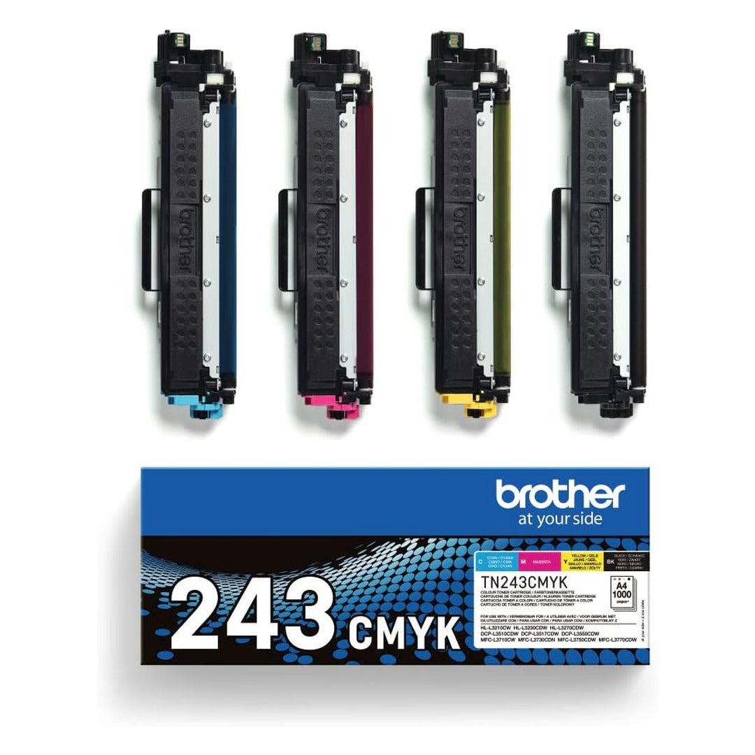 Brother TN-243CMYK Original Toner Multipack Schwarz/Cyan/Magenta/Gelb (4er-Pack) – Originalverpackung