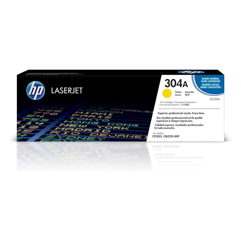 HP 304A (CC532A) Original Toner Gelb – Originalverpackung