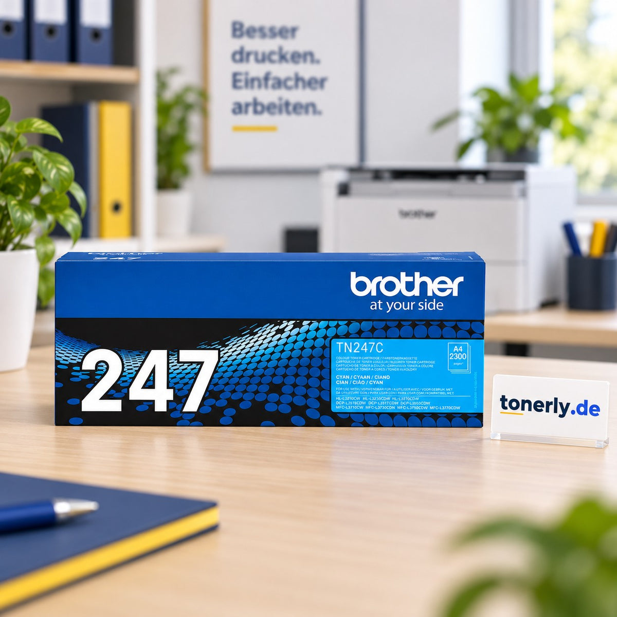 Brother TN-247C Original Toner Cyan – Bürofoto mit tonerly.de