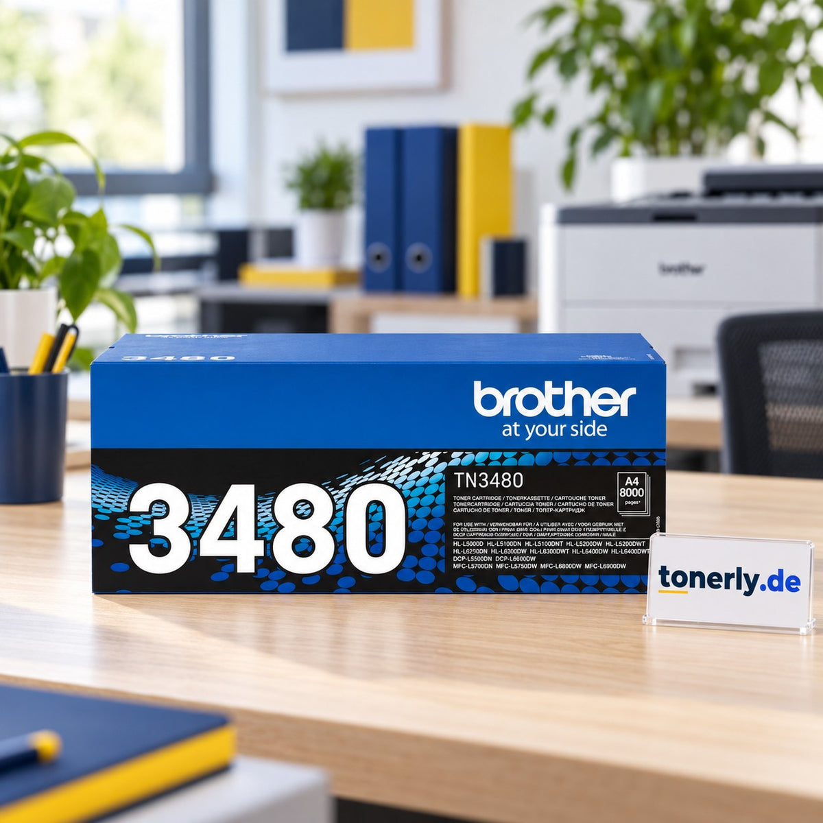 Brother TN-3480 Original Toner Schwarz – Bürofoto mit tonerly.de