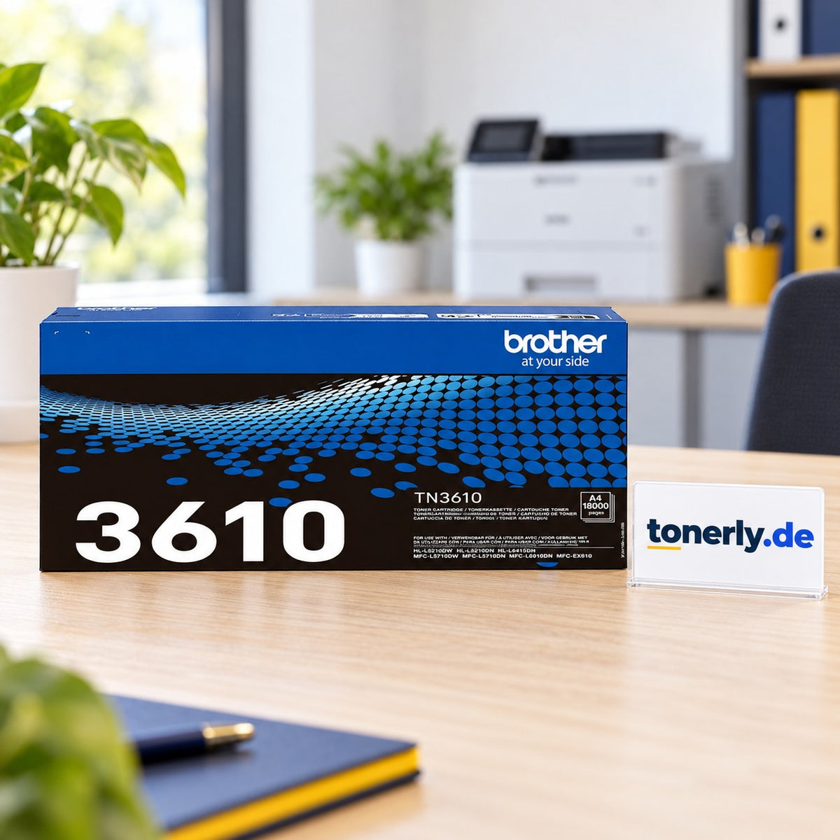 Brother TN-3610 Original Toner Schwarz – Bürofoto mit tonerly.de