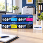 Brother TN-421 Original Toner Set Schwarz/Cyan/Magenta/Gelb (4er-Set) – Bürofoto mit tonerly.de