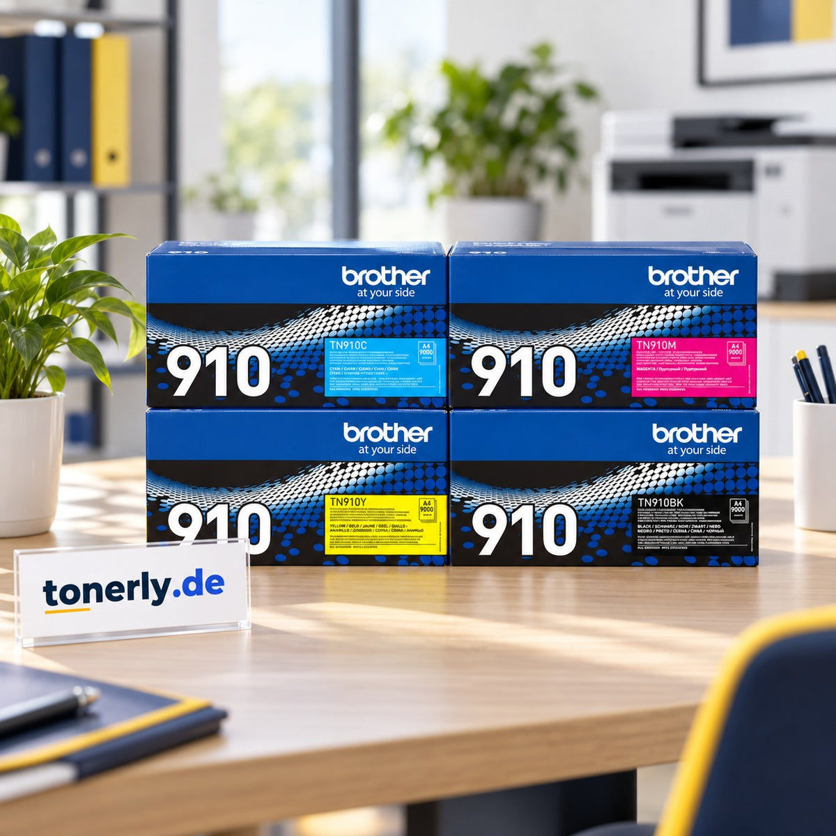 Brother TN-910 Original Toner Set Schwarz/Cyan/Magenta/Gelb (4er-Set) – Bürofoto mit tonerly.de