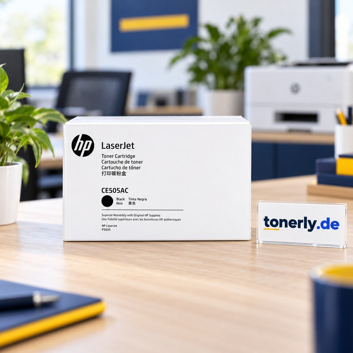 HP 05A (CE505AC) Original Toner Schwarz – Contract-Version – Bürofoto mit tonerly.de