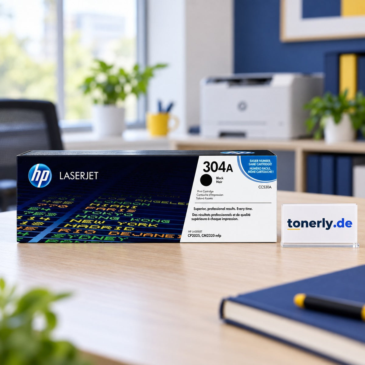 HP 304A (CC530A) Original Toner Schwarz – Bürofoto mit tonerly.de