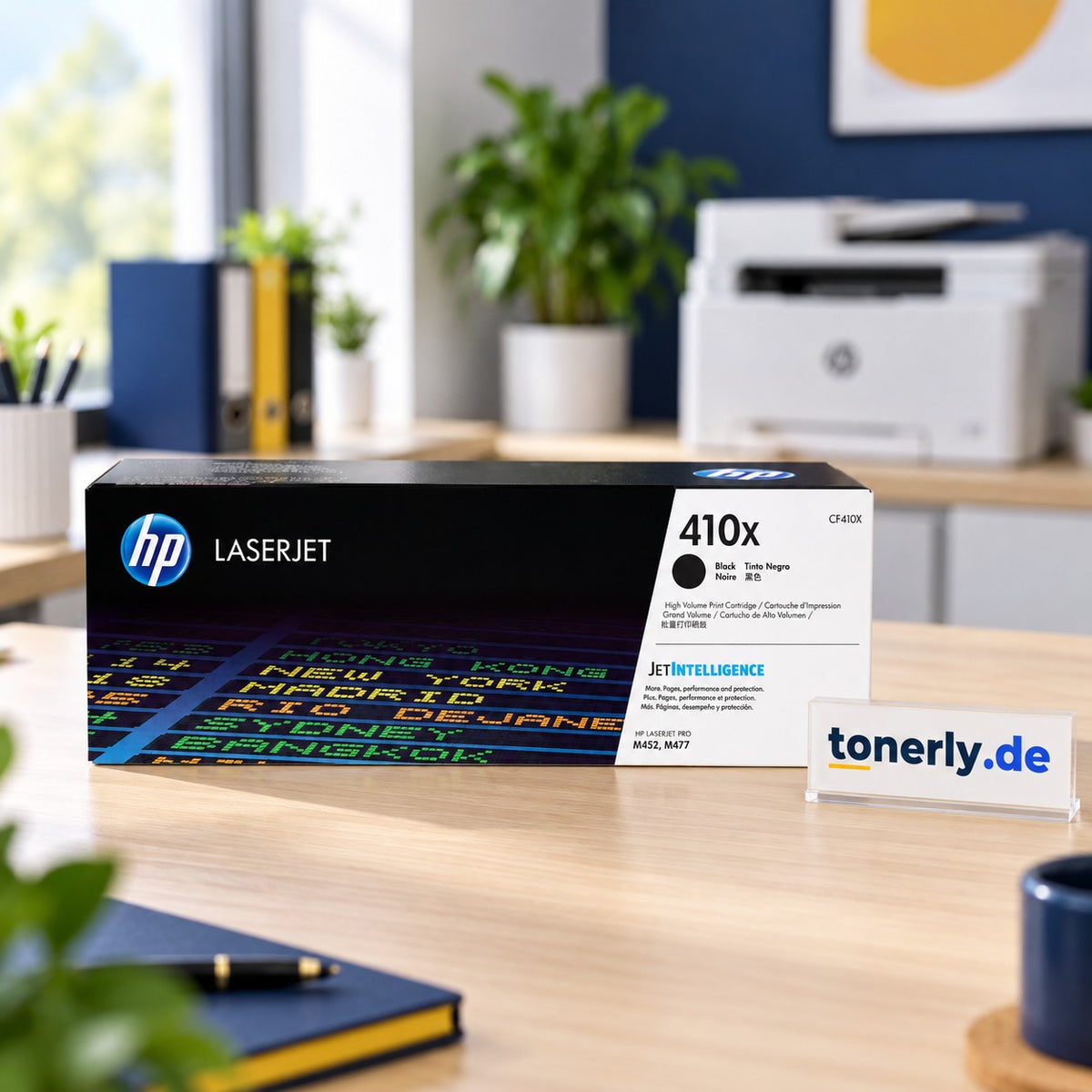HP 410X (CF410X) Original Toner Schwarz – Bürofoto mit tonerly.de