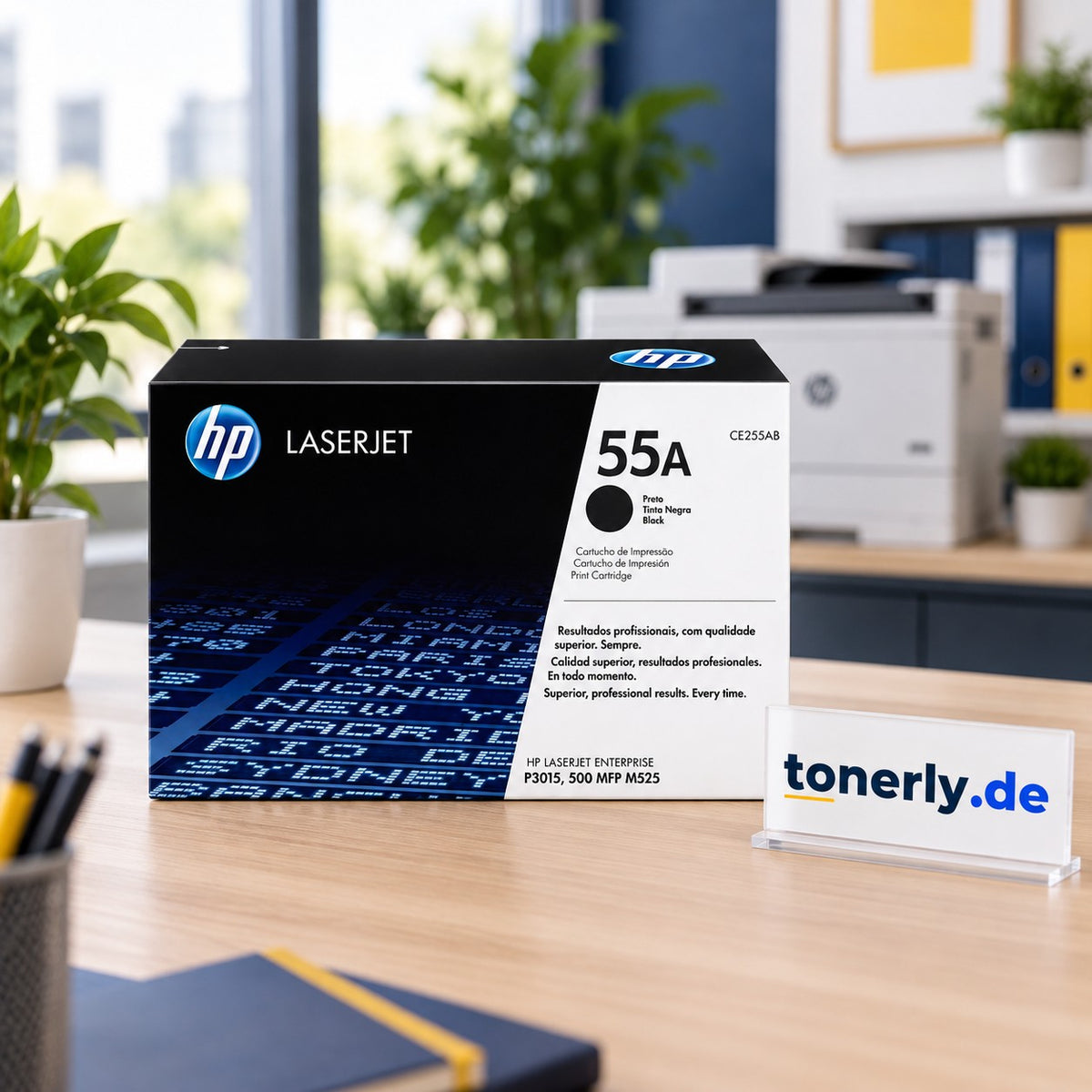 HP 55A (CE255A) Original Toner Schwarz – Bürofoto mit tonerly.de