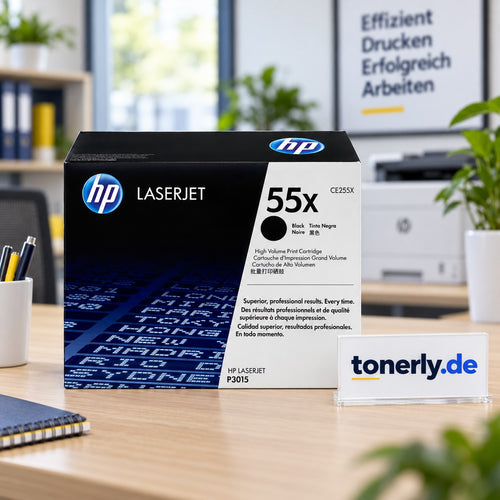 HP 55X (CE255X) Original Toner Schwarz – Bürofoto mit tonerly.de