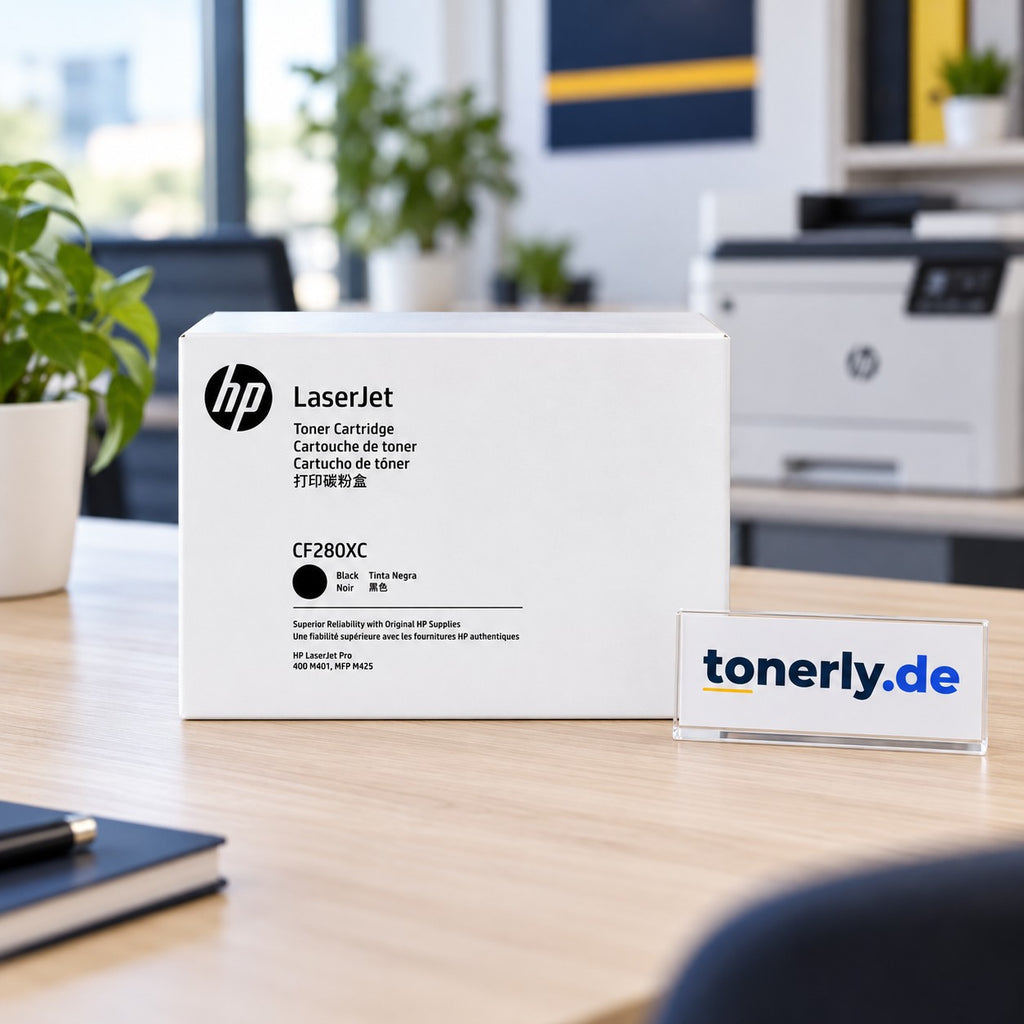 HP 80X (CF280XC) Original Toner Schwarz – Contract-Version – Bürofoto mit tonerly.de